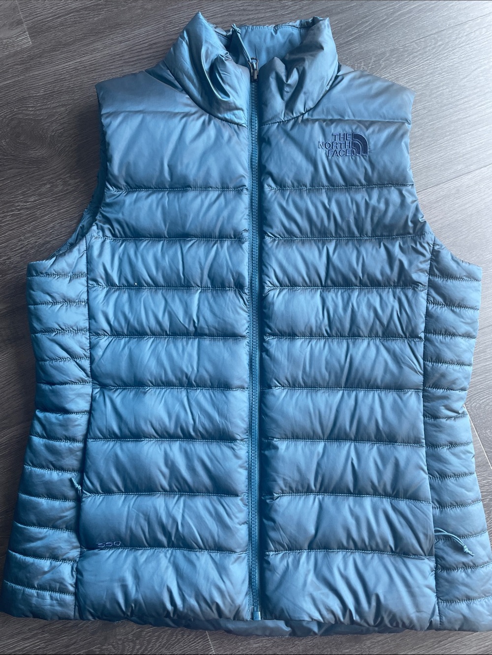 The North Face Teal Quilted Down Vest